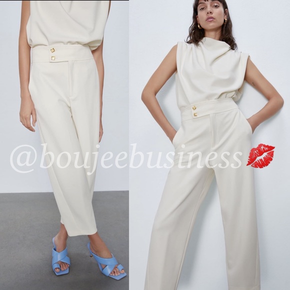 ZARA Waist Detail Pants - Picture 4 of 7